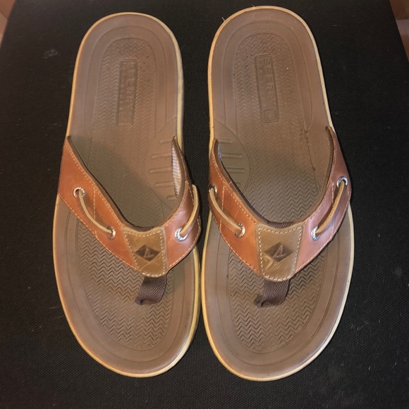 sperry flip flops men's